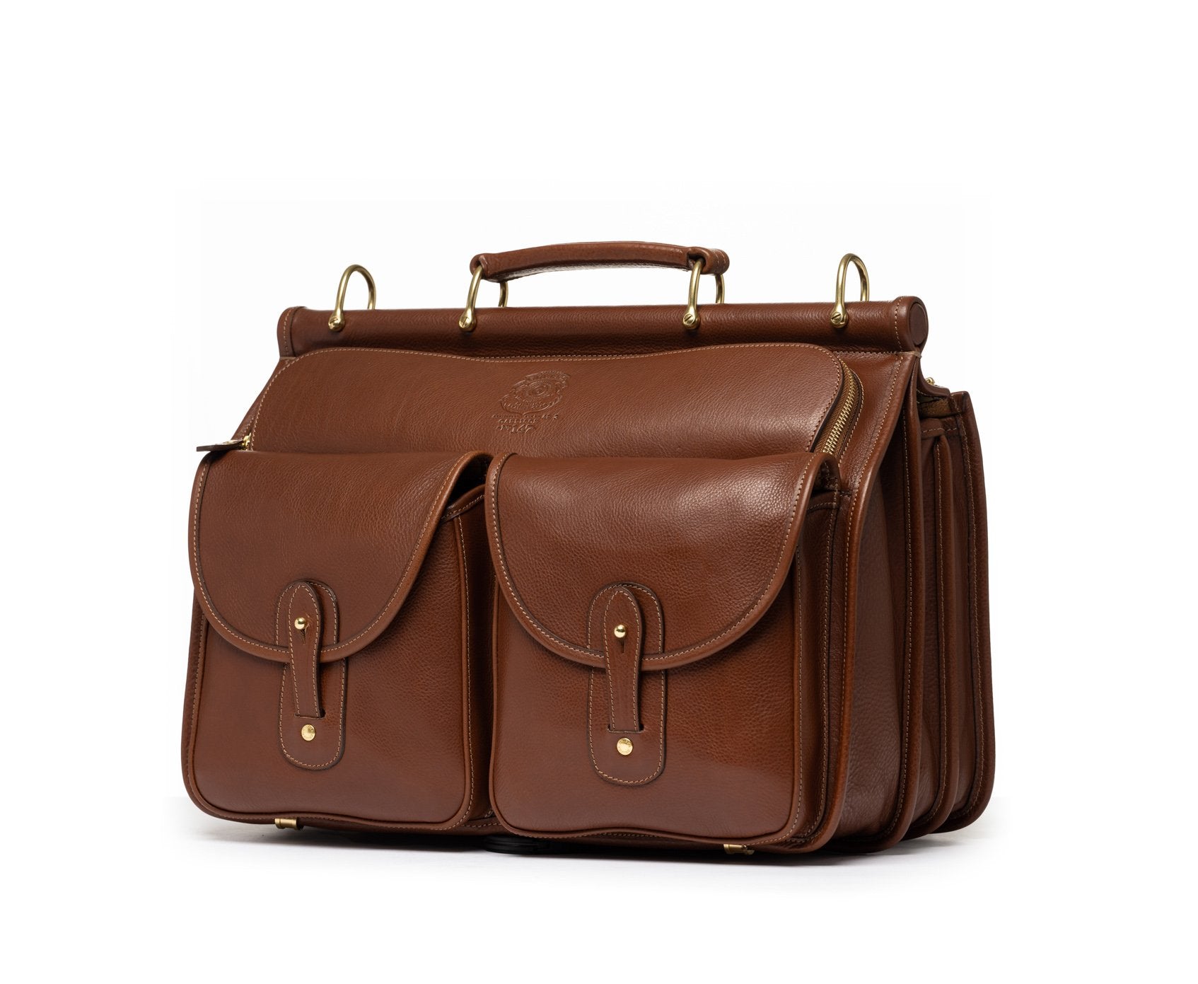 Garrison No. 147 | Vintage Black Leather Briefcase | Ghurka | Over