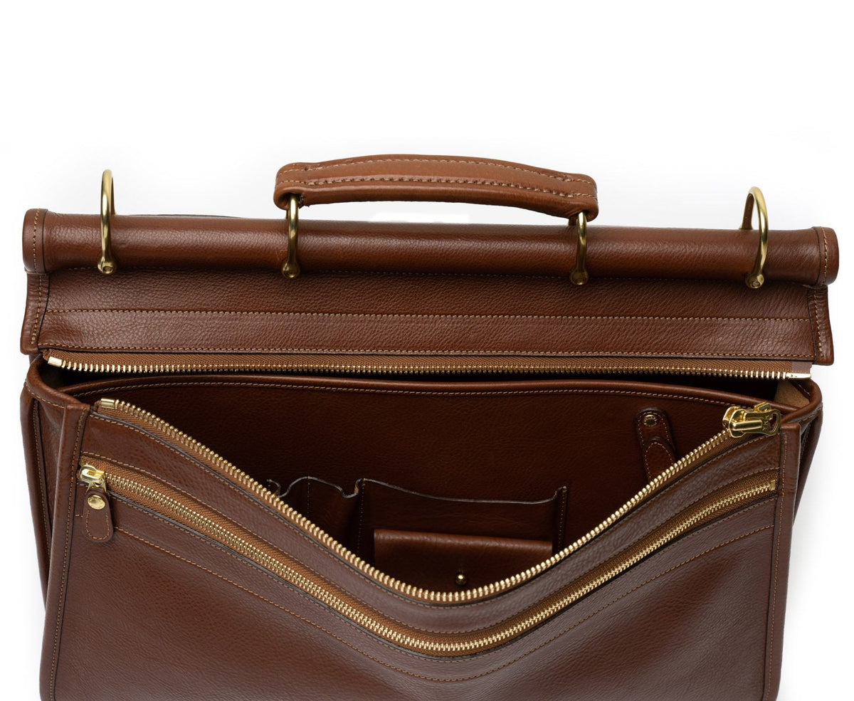 Garrison No. 147 | Vintage Chestnut Leather Briefcase | Ghurka