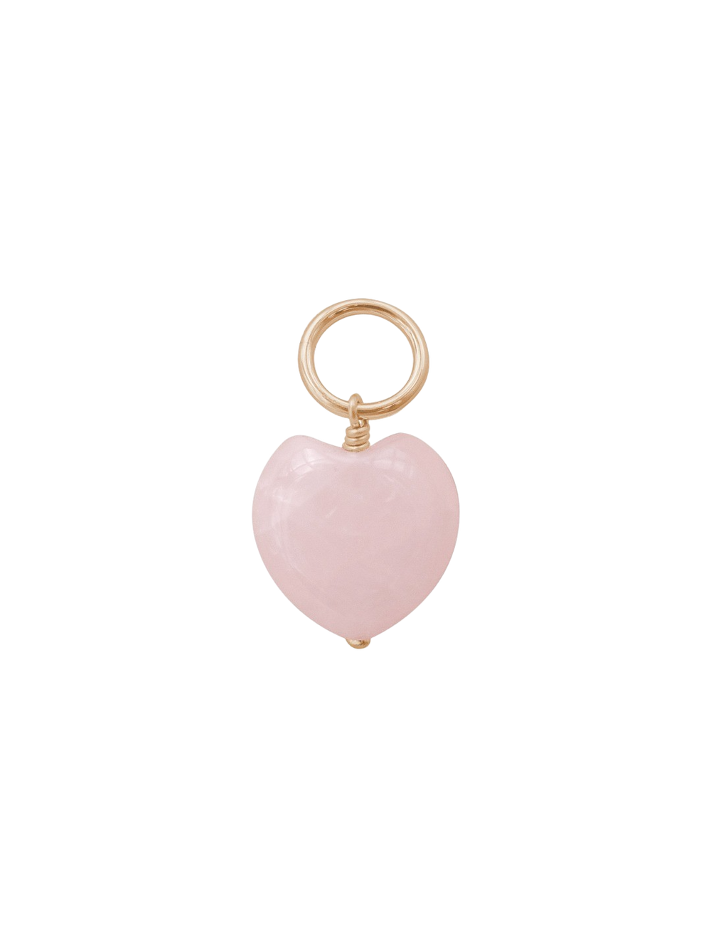 Gemstone Heart Charm in Pink