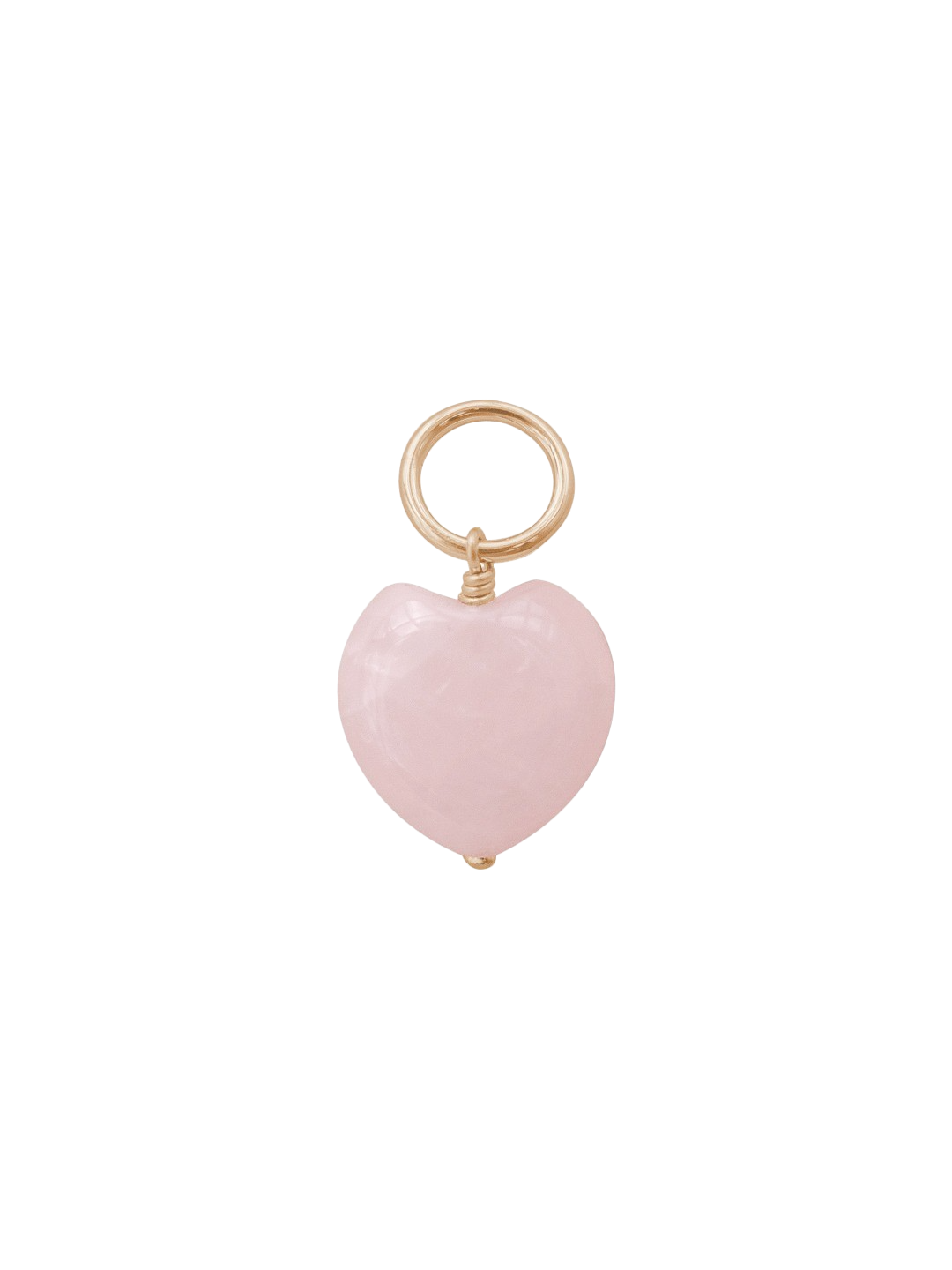 Gemstone Heart Charm in Pink