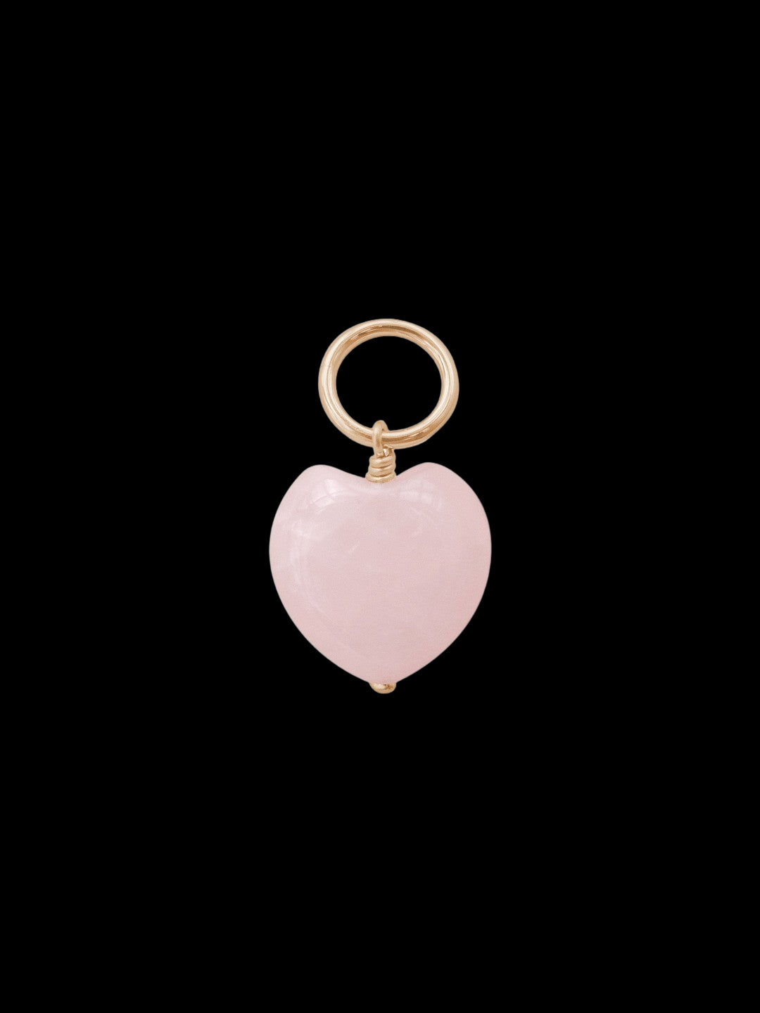Gemstone Heart Charm in Pink