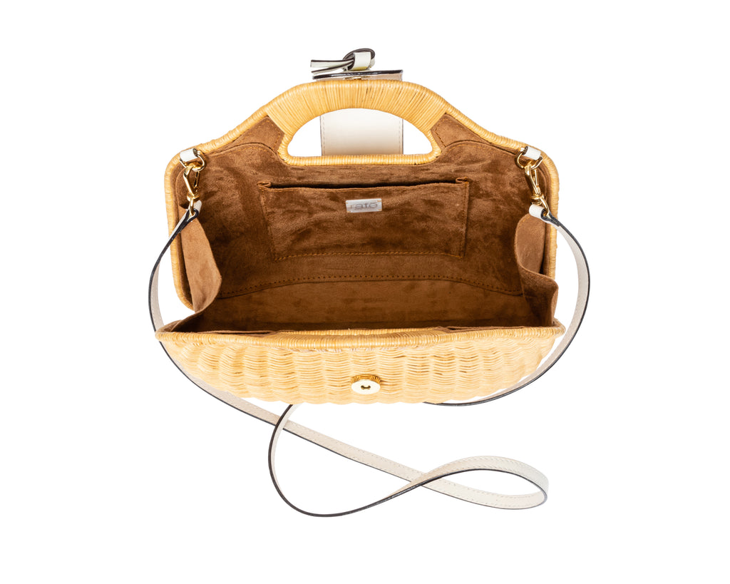 Gen Top Handle in White & Natural