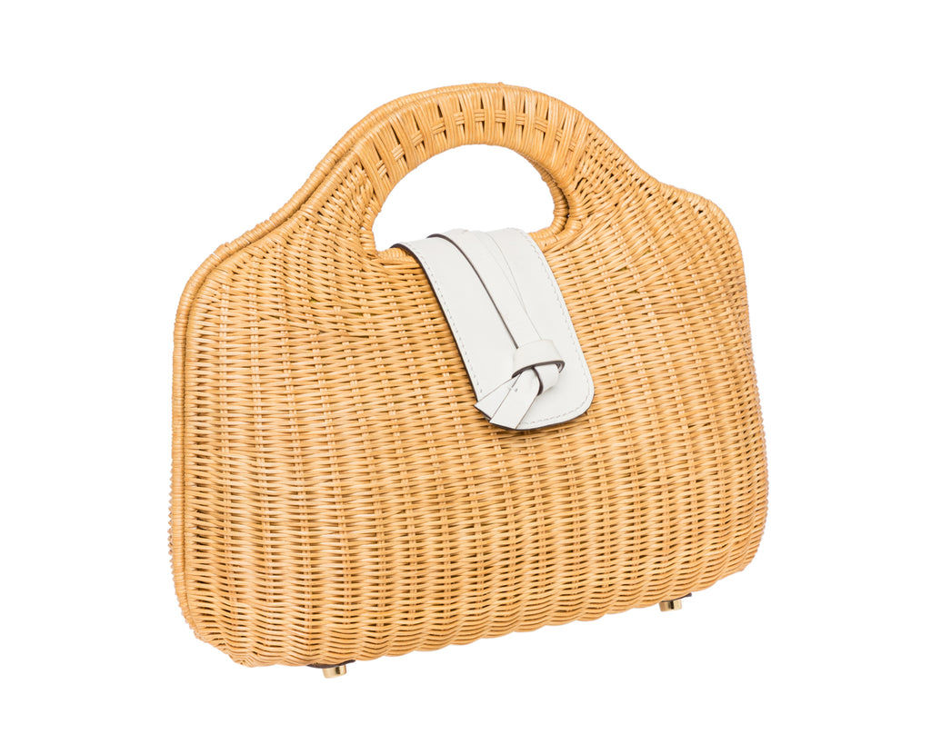 Gen Top Handle in White & Natural