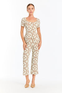 Geneva Top in Quatrefoil Tile