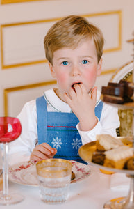 George Blue Flannel Boy Dungaree & Shirt