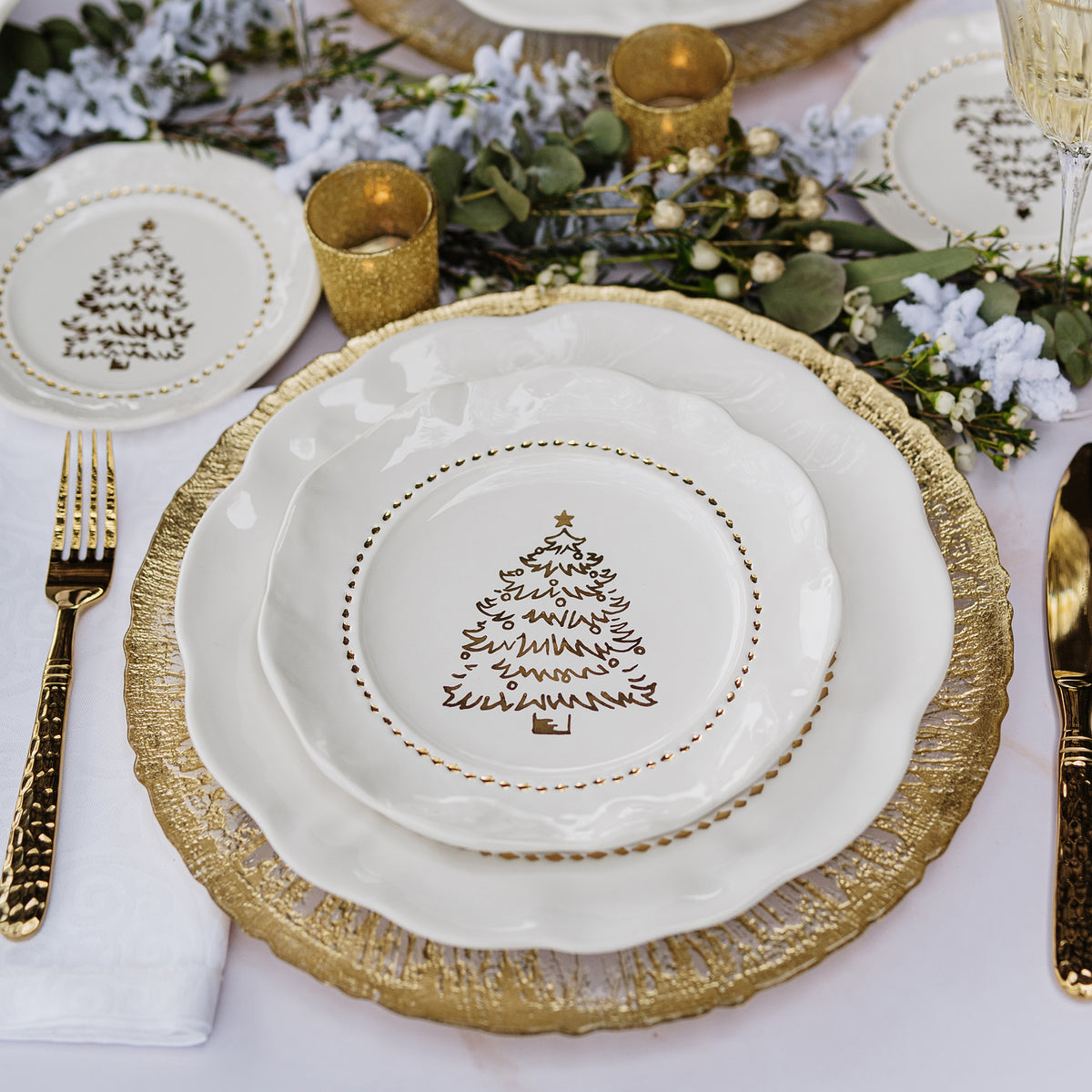 Giorno di Festa Dinner Plate in White