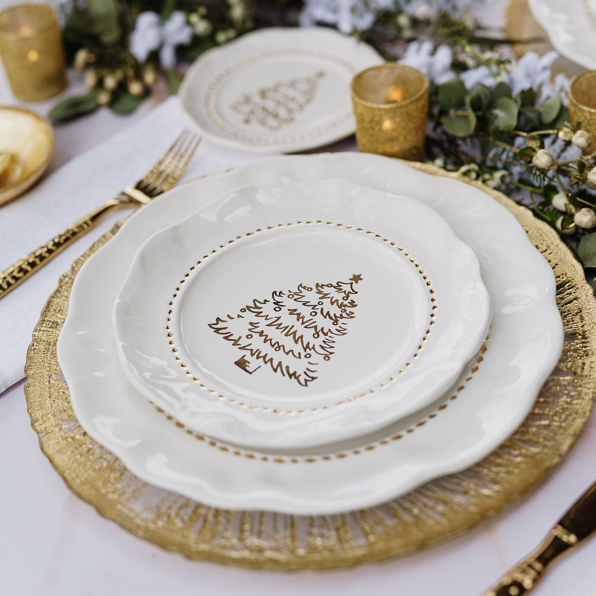 Giorno di Festa Salad Plate in White