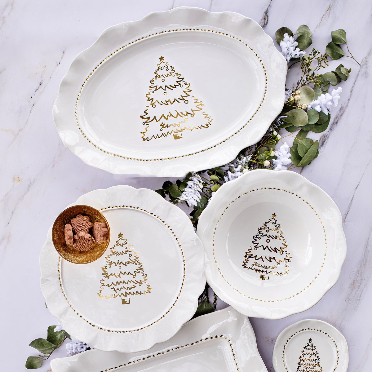 Giorno di Festa Oval Platter in White