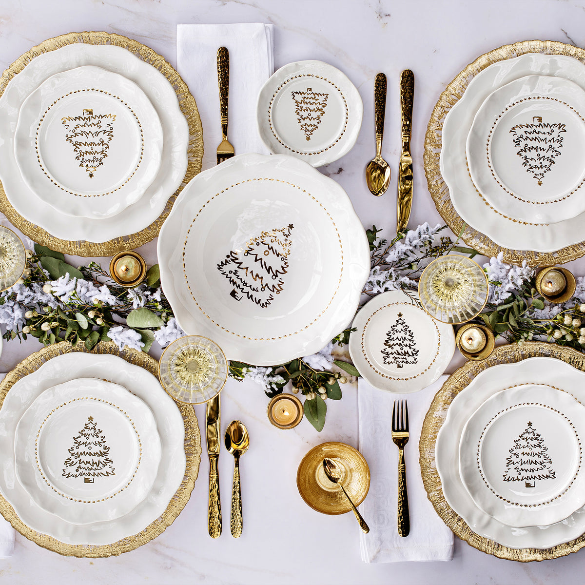 Giorno di Festa Canape Plate in White
