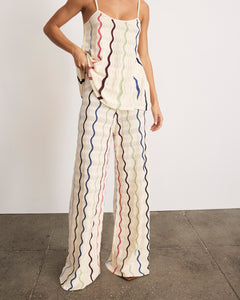 Lesley Knit Pant in Cream Multi