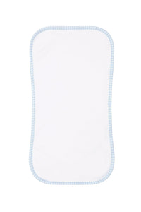 Blue Gingham Burp Cloth