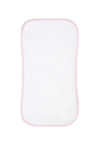 Pink Gingham Burp Cloth
