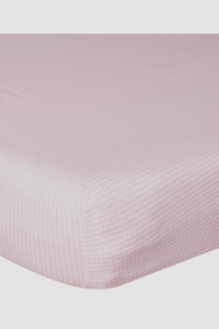 Pink Gingham Crib Sheets