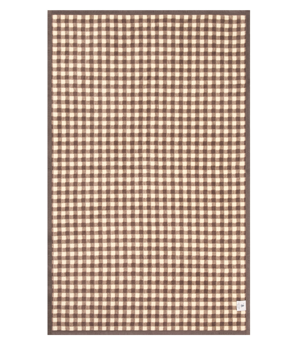 Gingham Mocha Midi Blanket