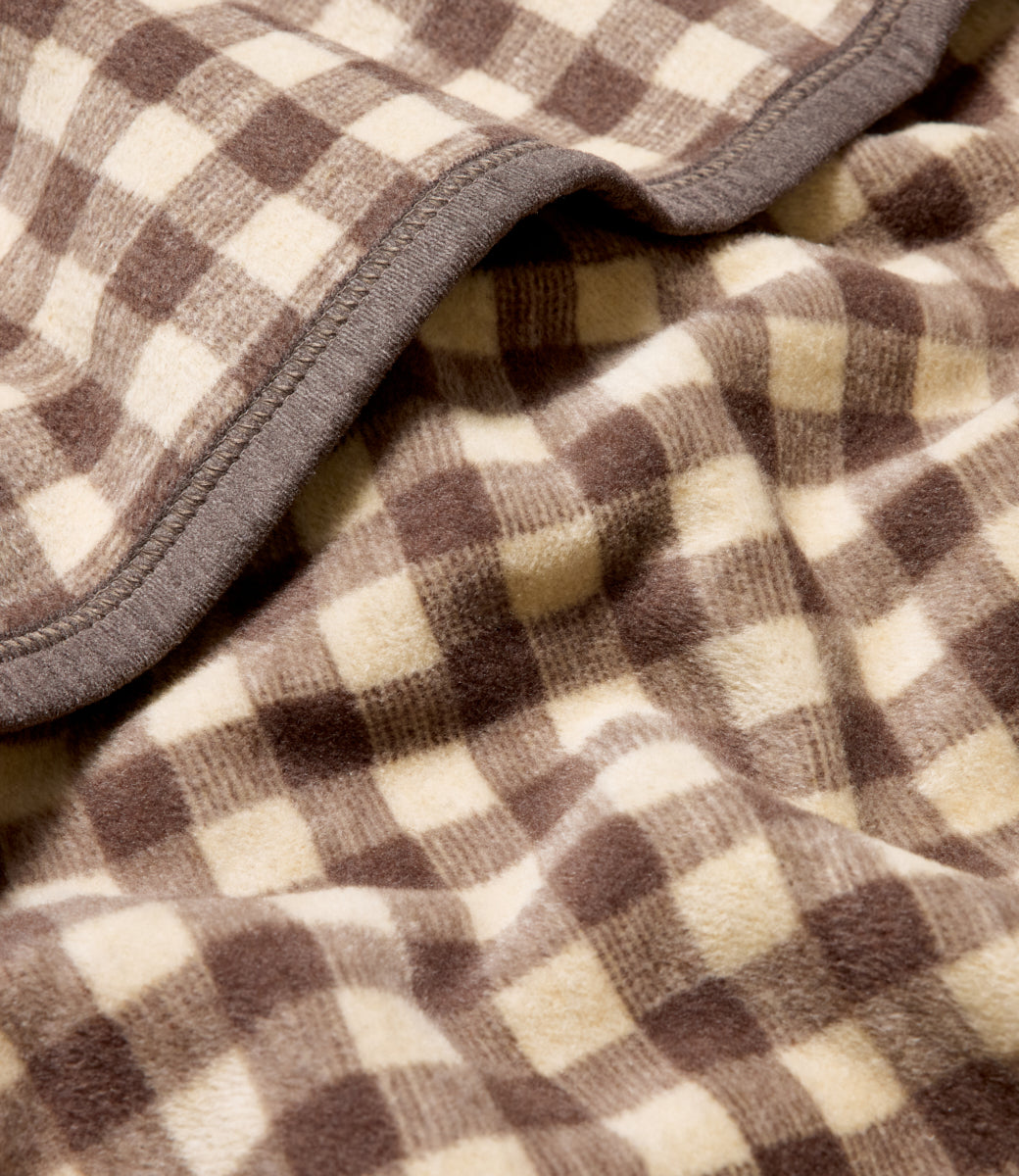 Gingham Mocha Midi Blanket