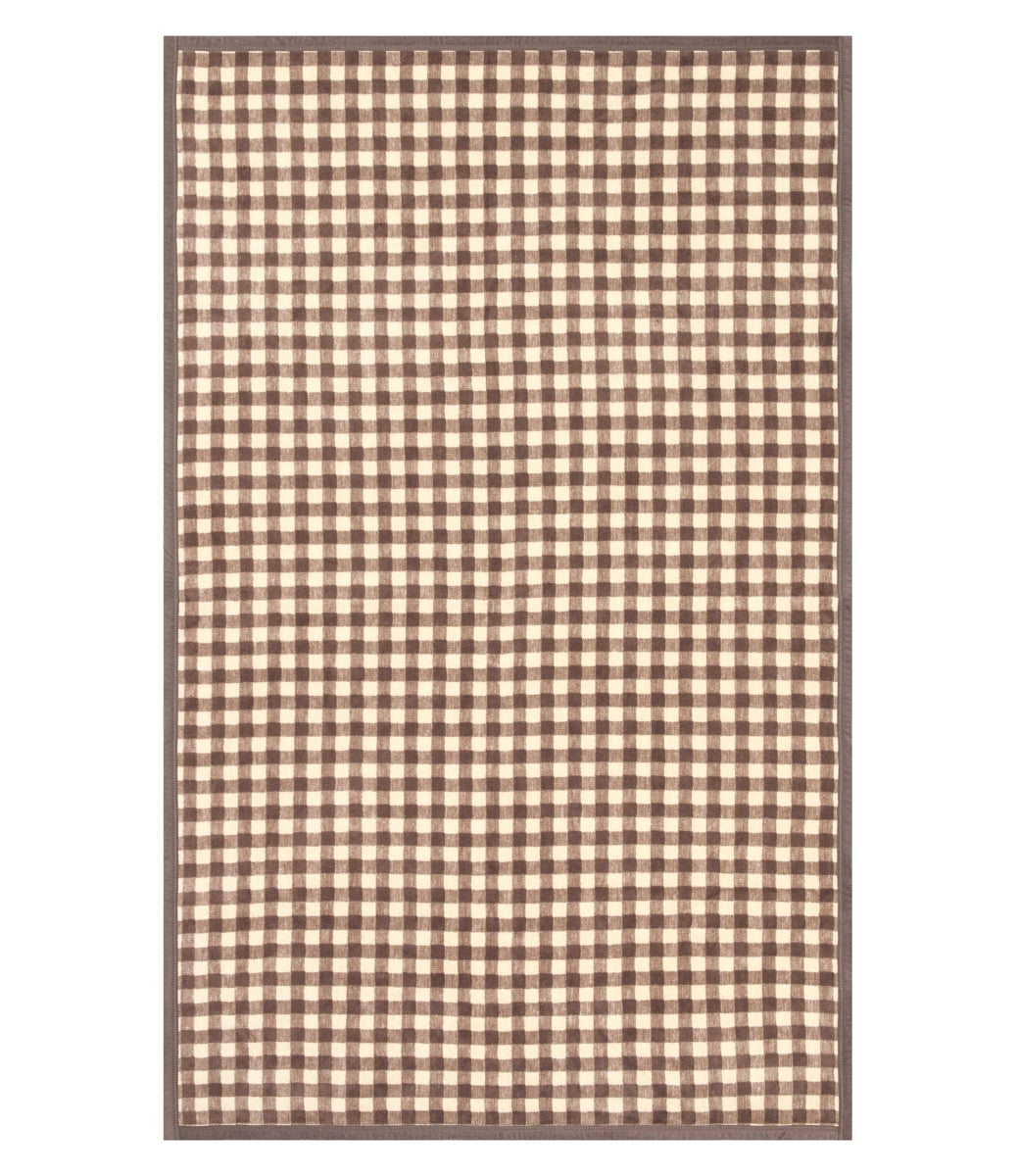 Gingham Mocha Midi Blanket