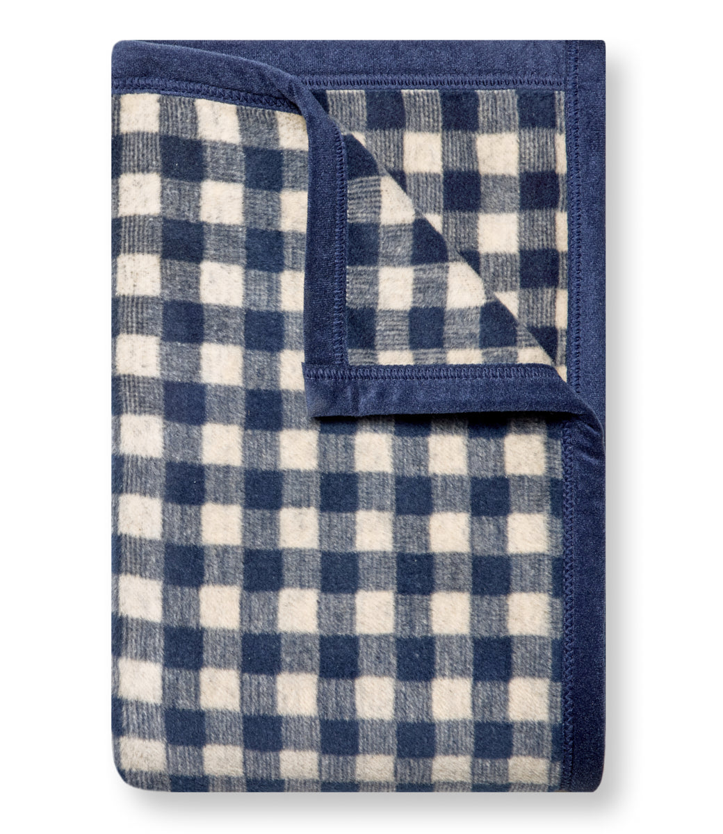 Gingham Navy Midi Blanket