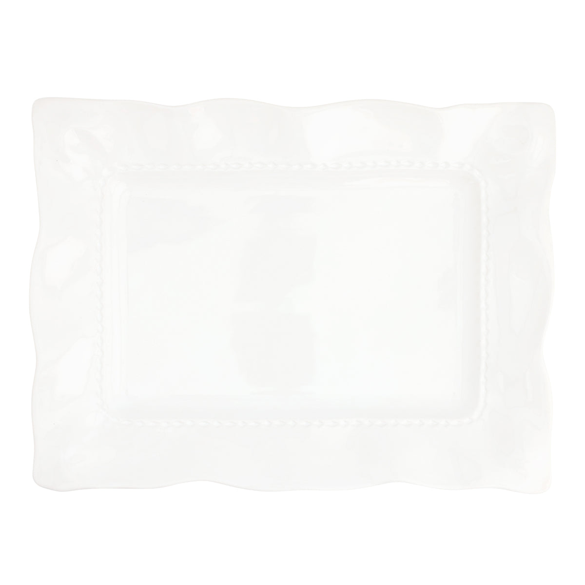 Giorno Rectangular Platter in White