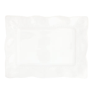 Giorno Rectangular Platter in White