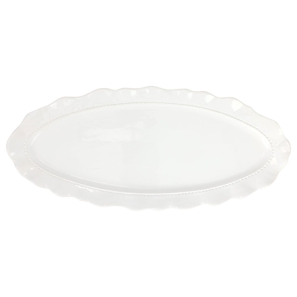 Giorno White Long Narrow Oval Platter