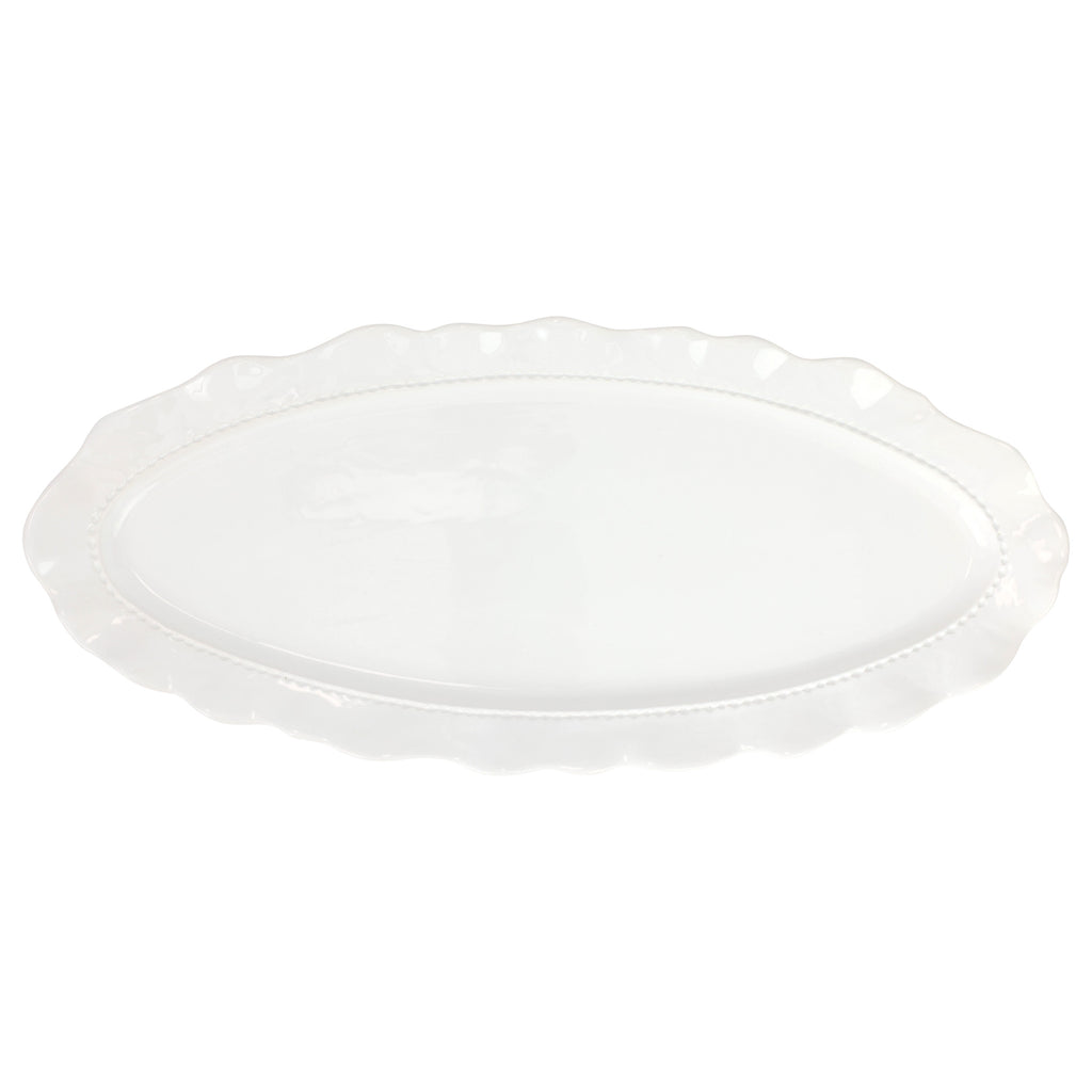 Giorno White Long Narrow Oval Platter
