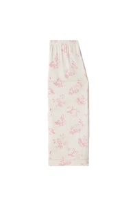 Gisele Printed Long PJ in Rose Garden Cameo Pink/Pale Pink