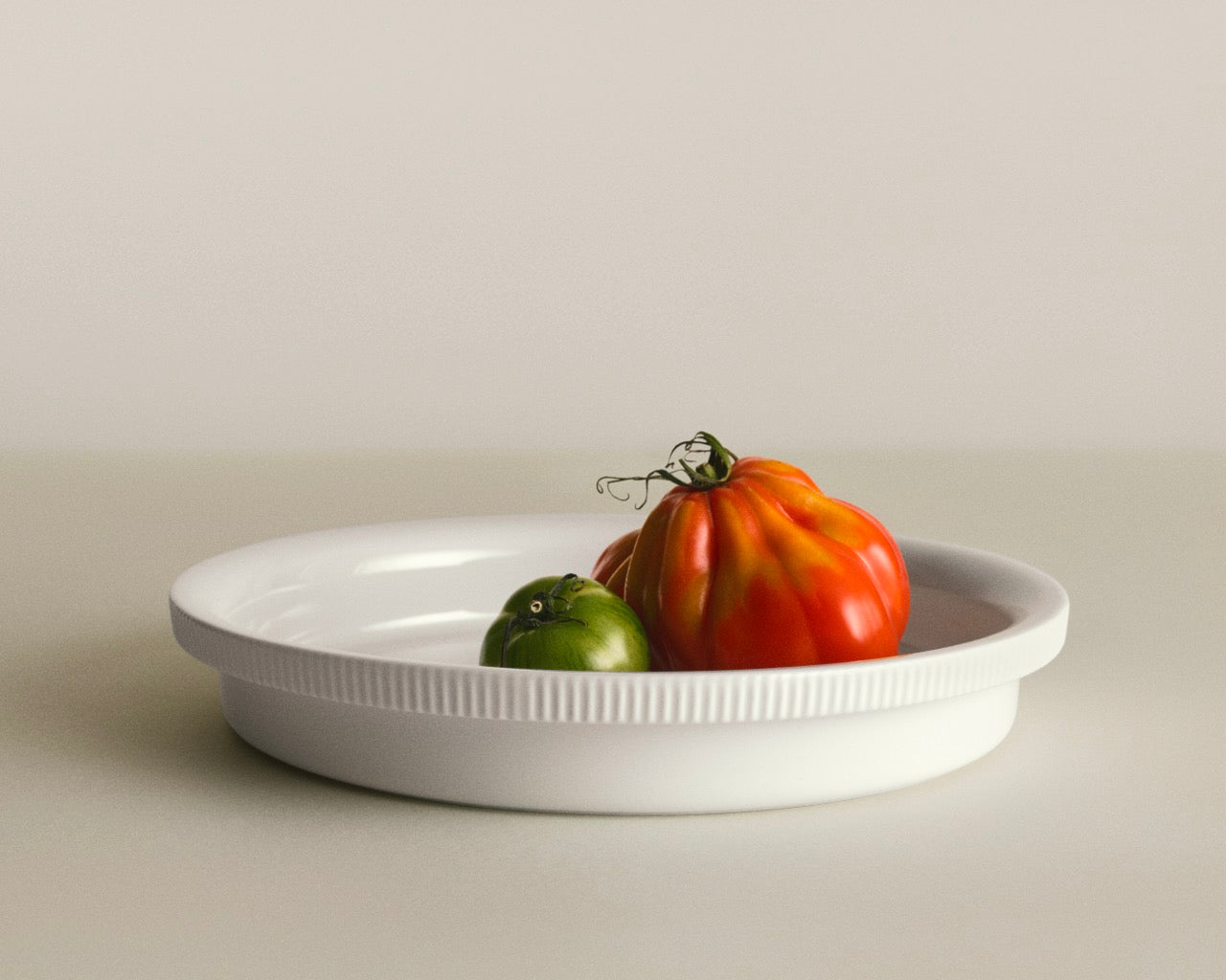 Bernadotte Ovenware Round Porcelain