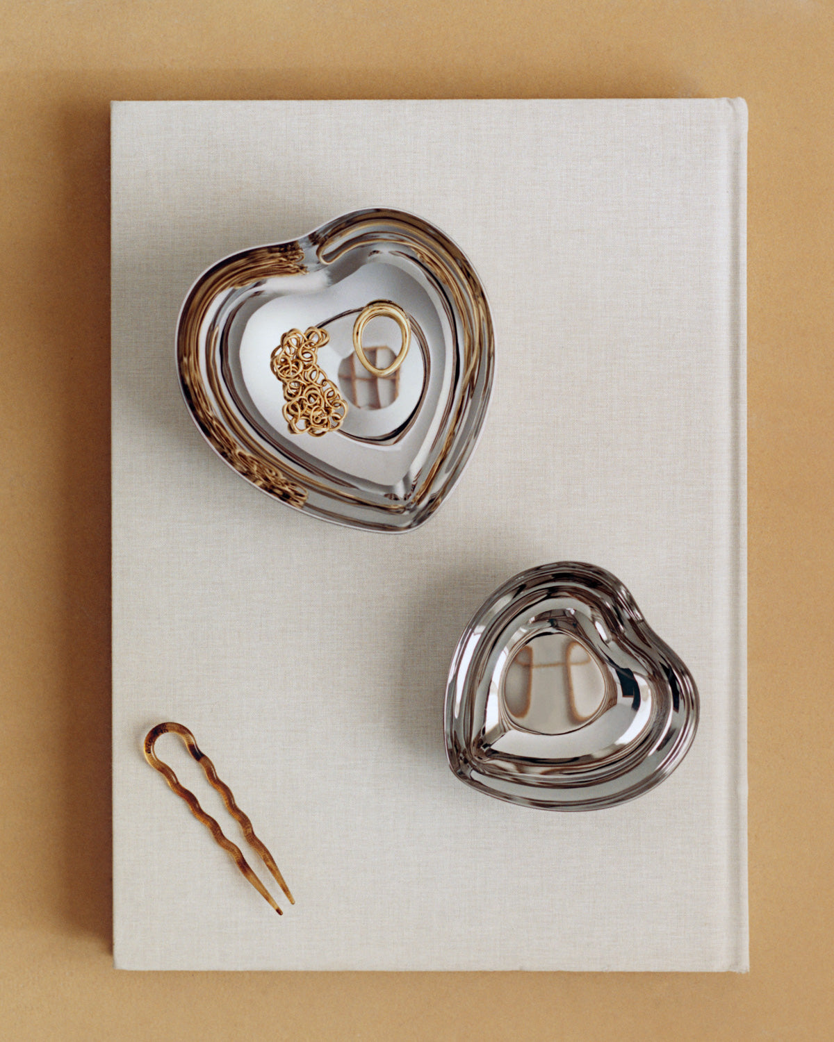 Heart Small Bowl in Stainless Steel Mirror