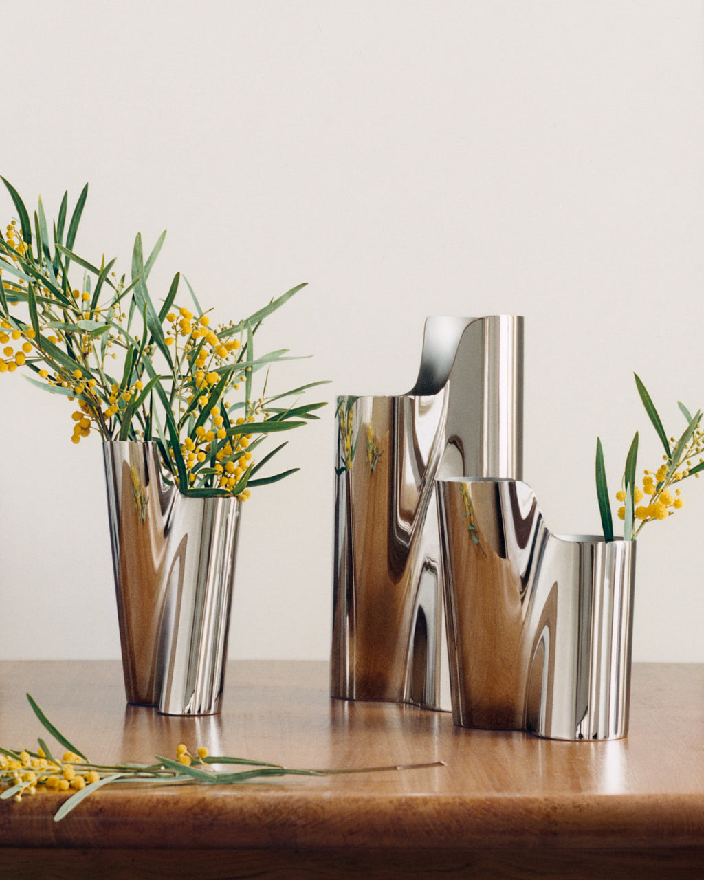 Lituus Vase in Stainless Steel Mirror, Small