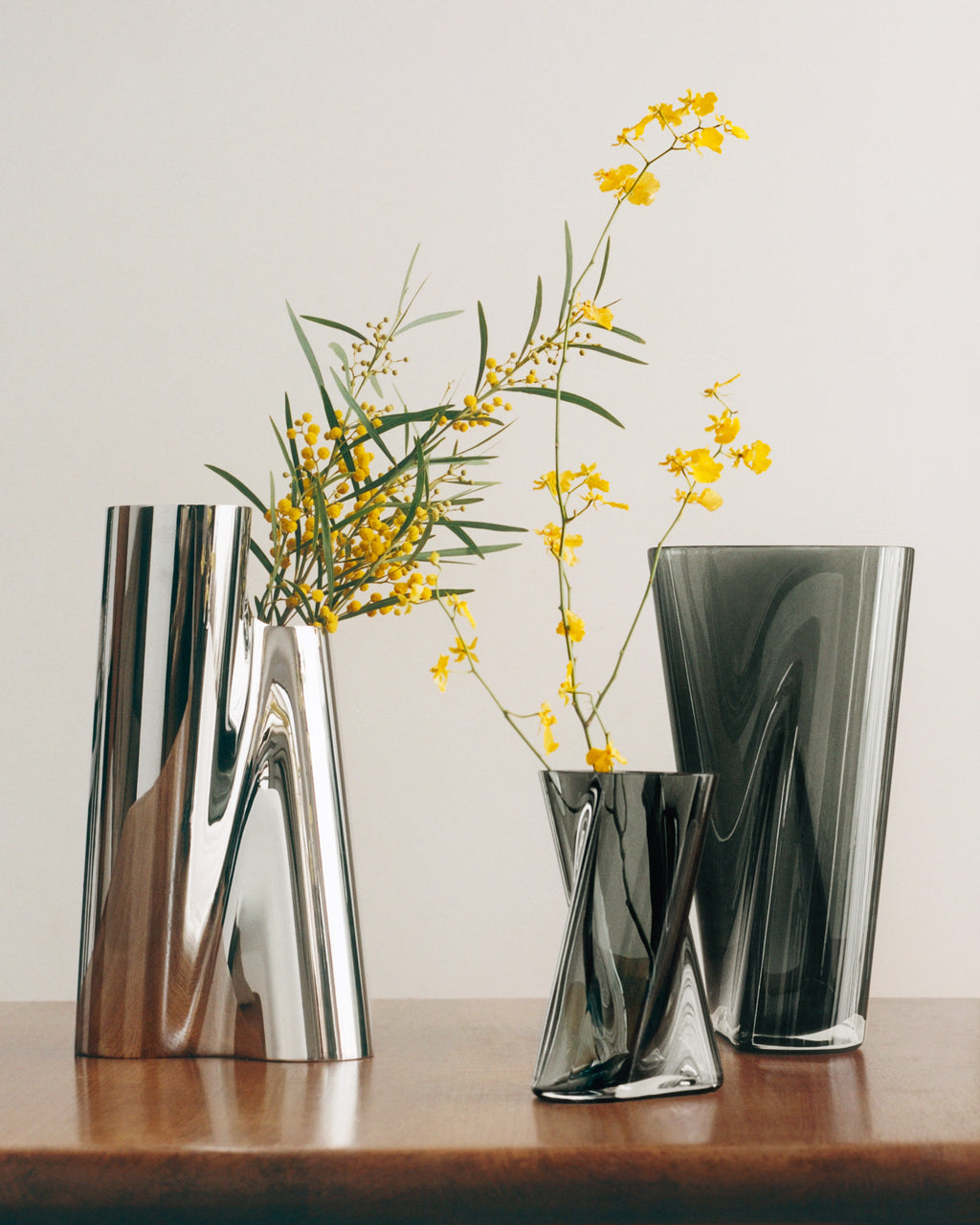 Lituus Vase in Smokey Glass, Small