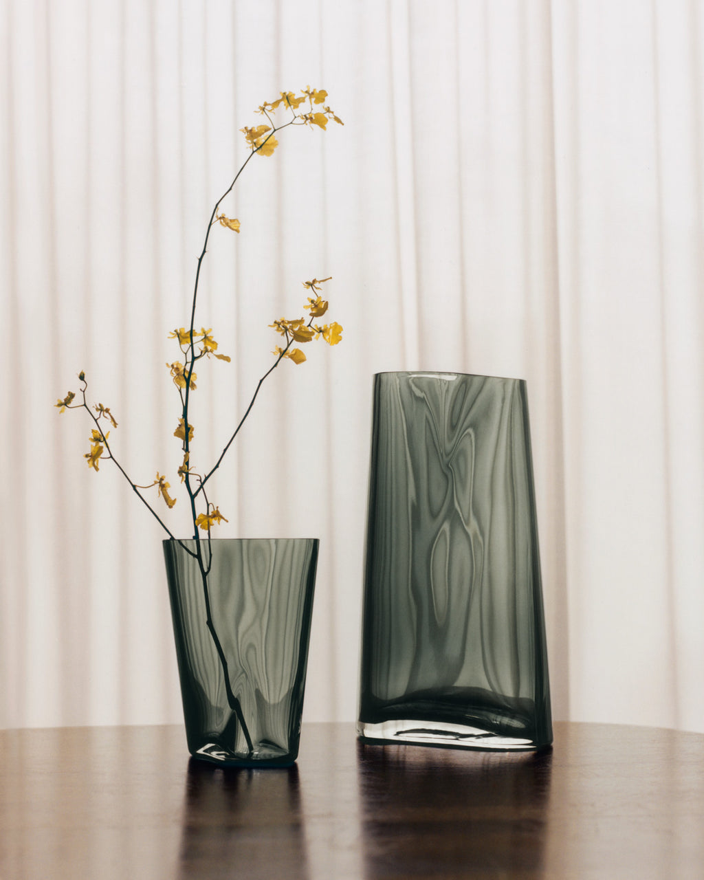 Lituus Vase in Smokey Glass, Large