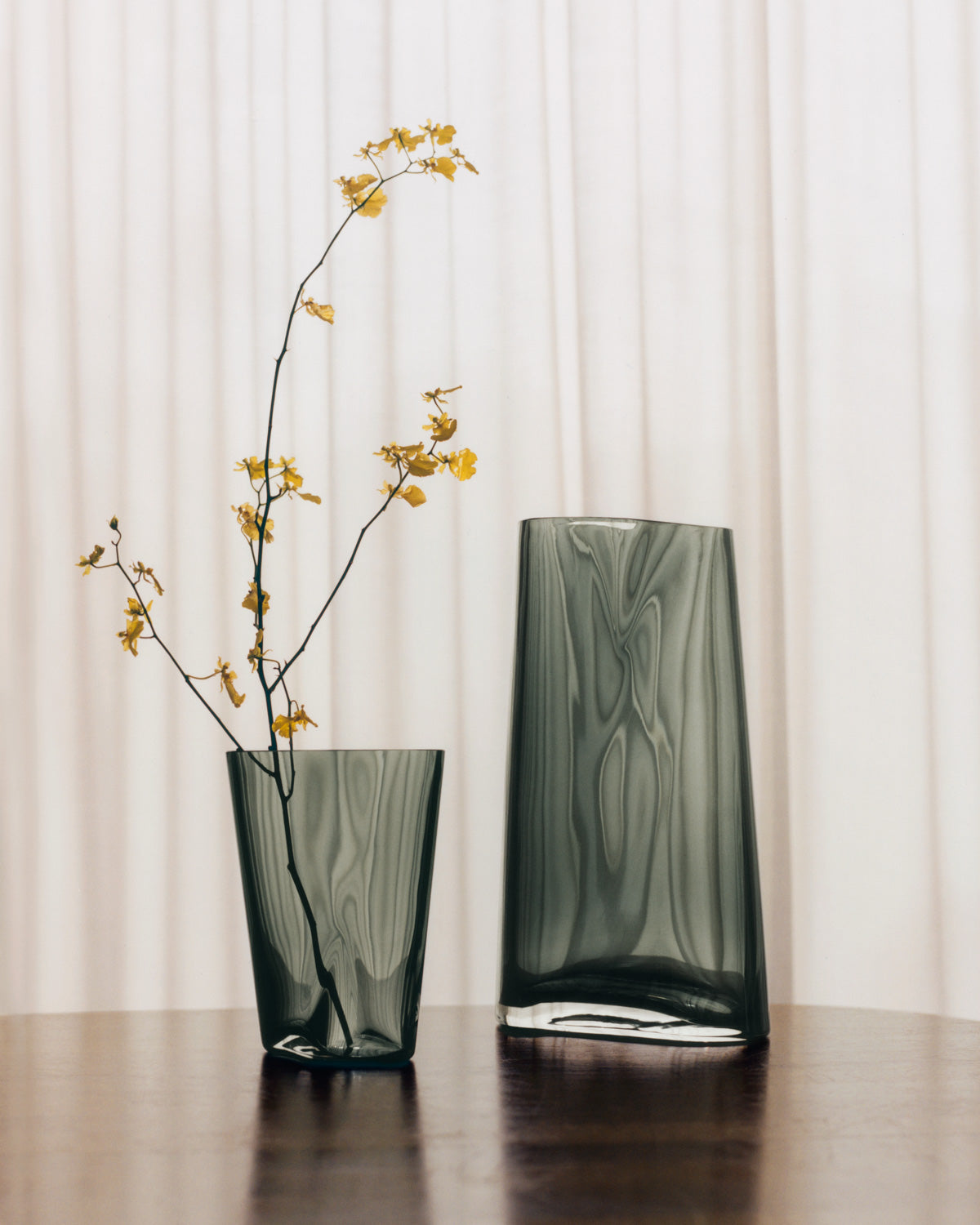 Lituus Vase in Smokey Glass, Large