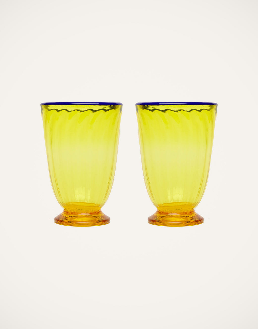 Rainbow Glasses in Yellow, Set of 2