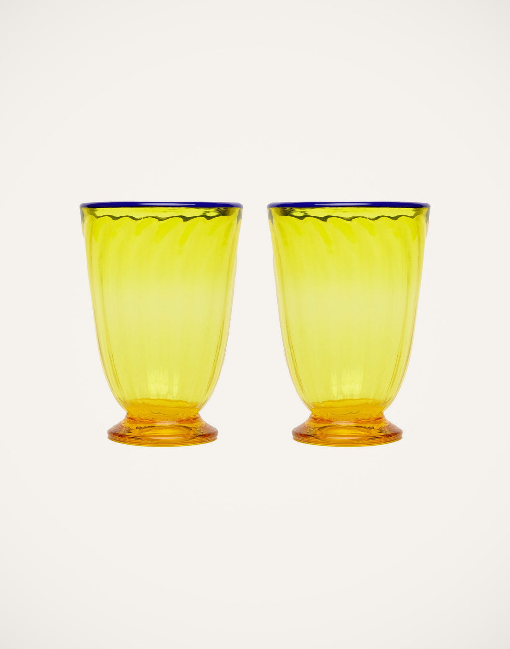 Rainbow Glasses in Yellow, Set of 2