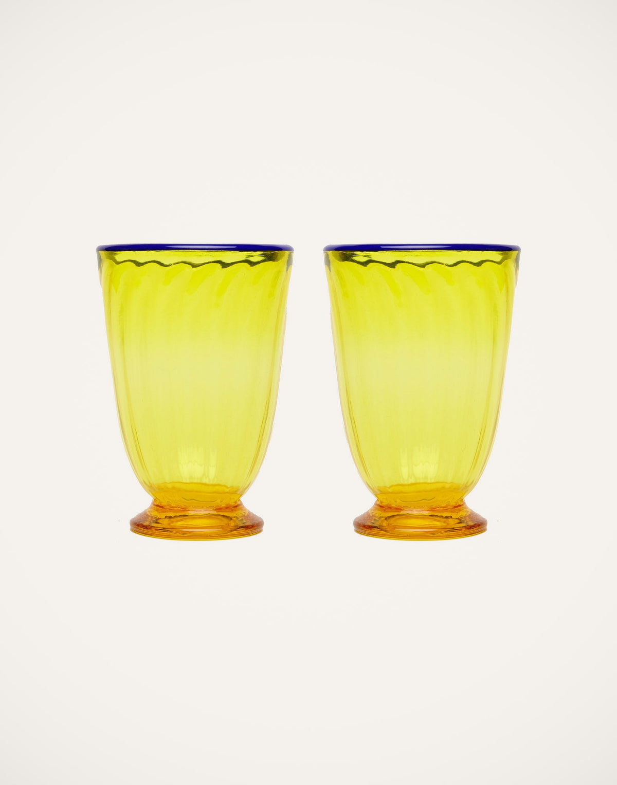 Rainbow Glasses in Yellow, Set of 2