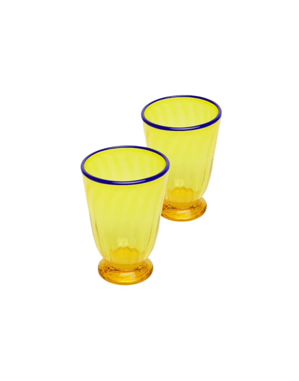 Rainbow Glasses in Yellow, Set of 2