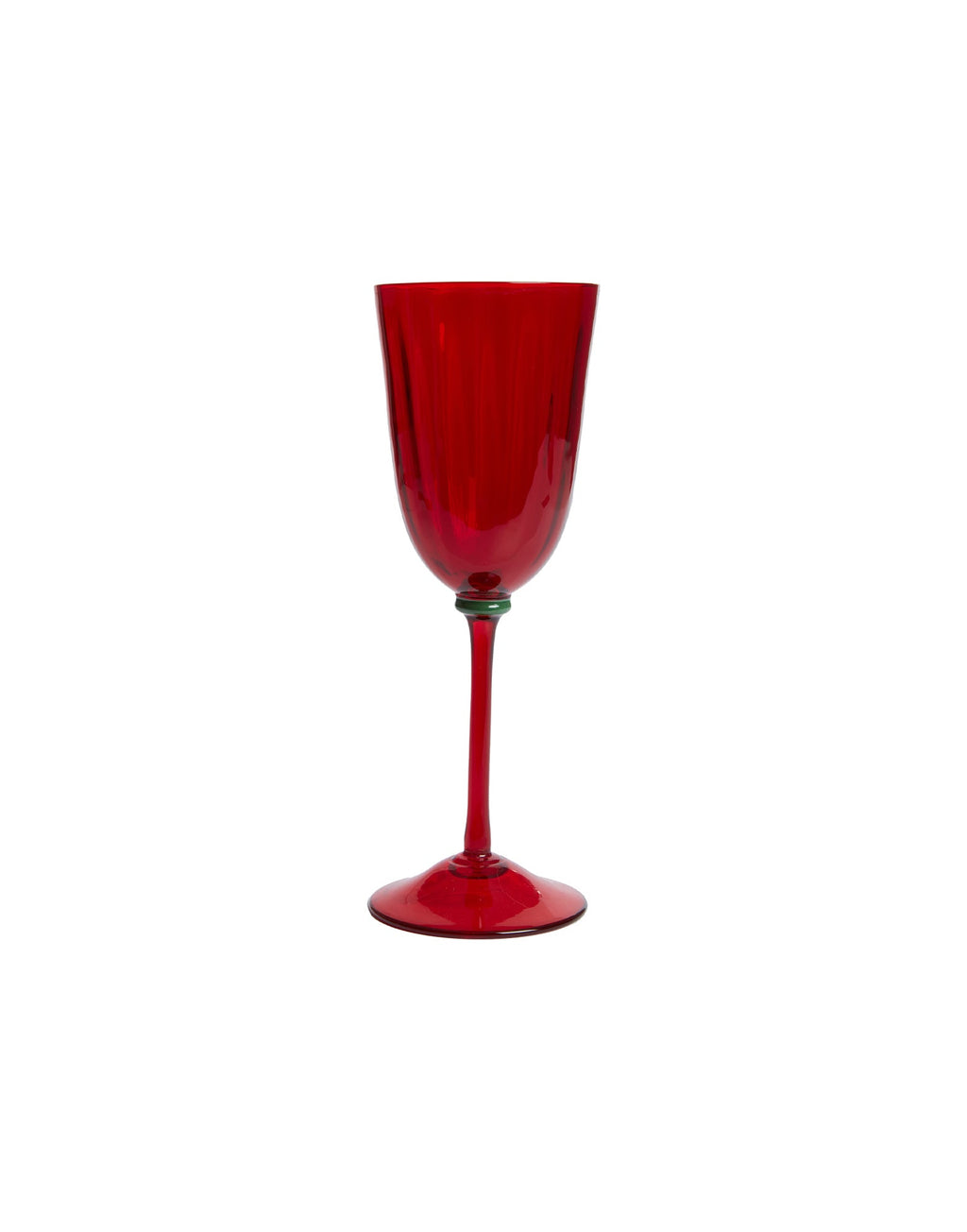 Wine Rainbow Glasses in Red, Set of 2
