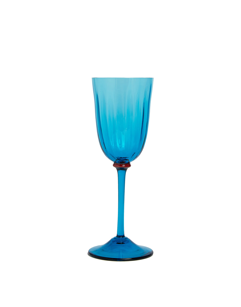 Wine Rainbow Glasses in Turquoise, Set of 2