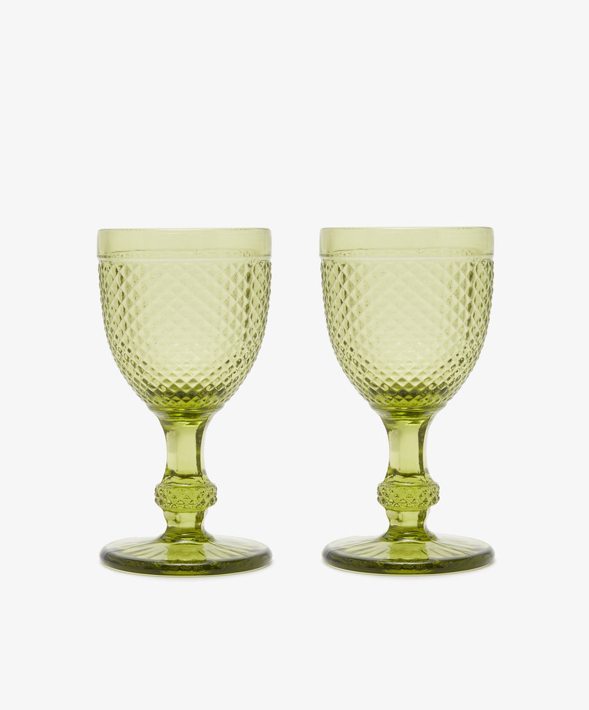 Celeste Red Wine Glass in Olive Green (Set of 6)