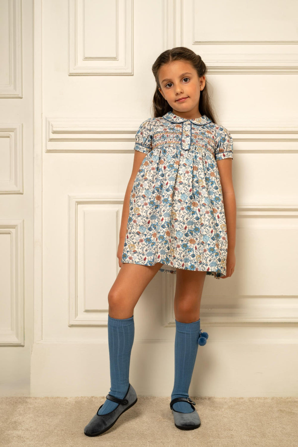 Carolina Dress in Bluebell Garden