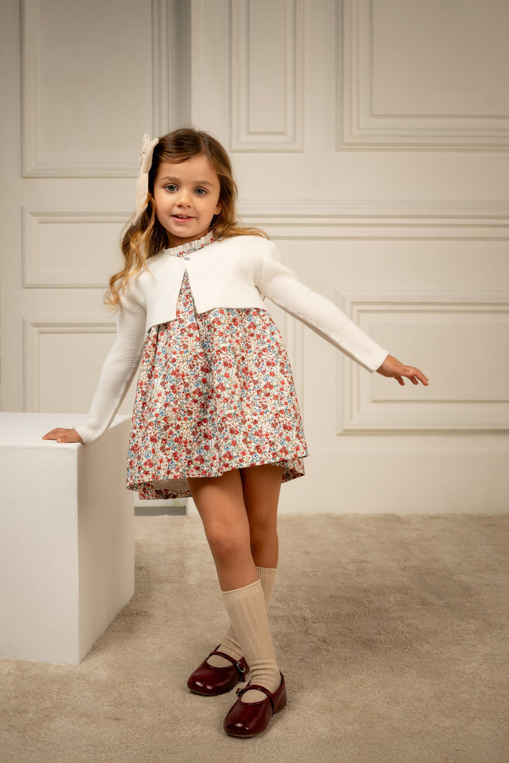 Gabriela Dress in Scarlet Garden