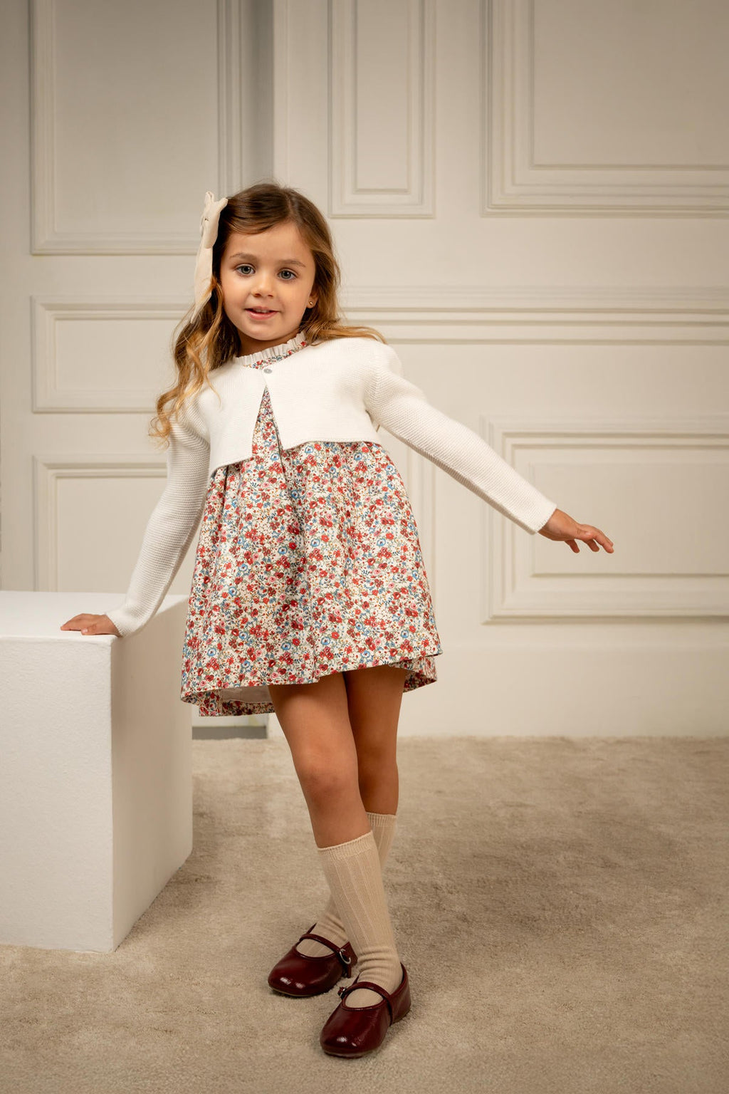 Gabriela Dress in Scarlet Garden