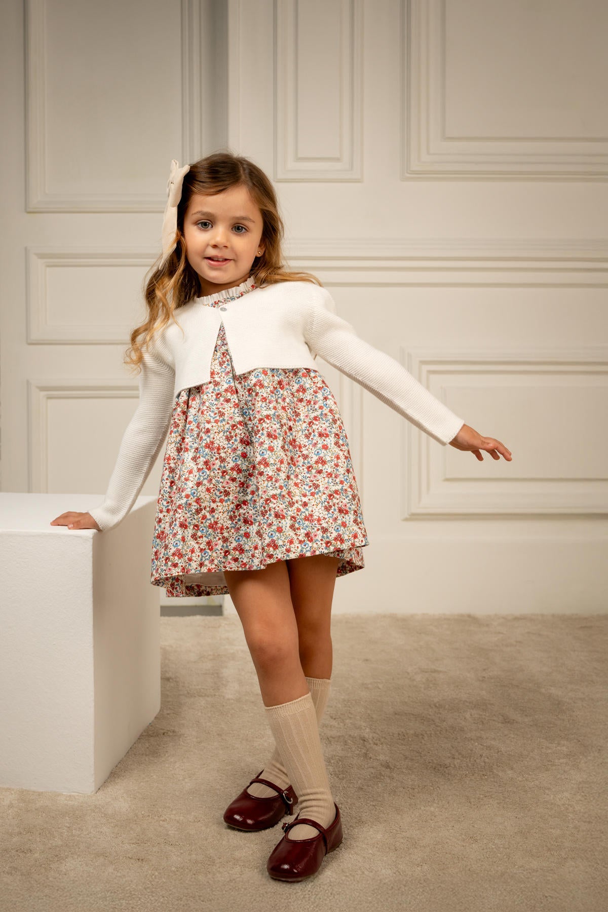 Gabriela Dress in Scarlet Garden