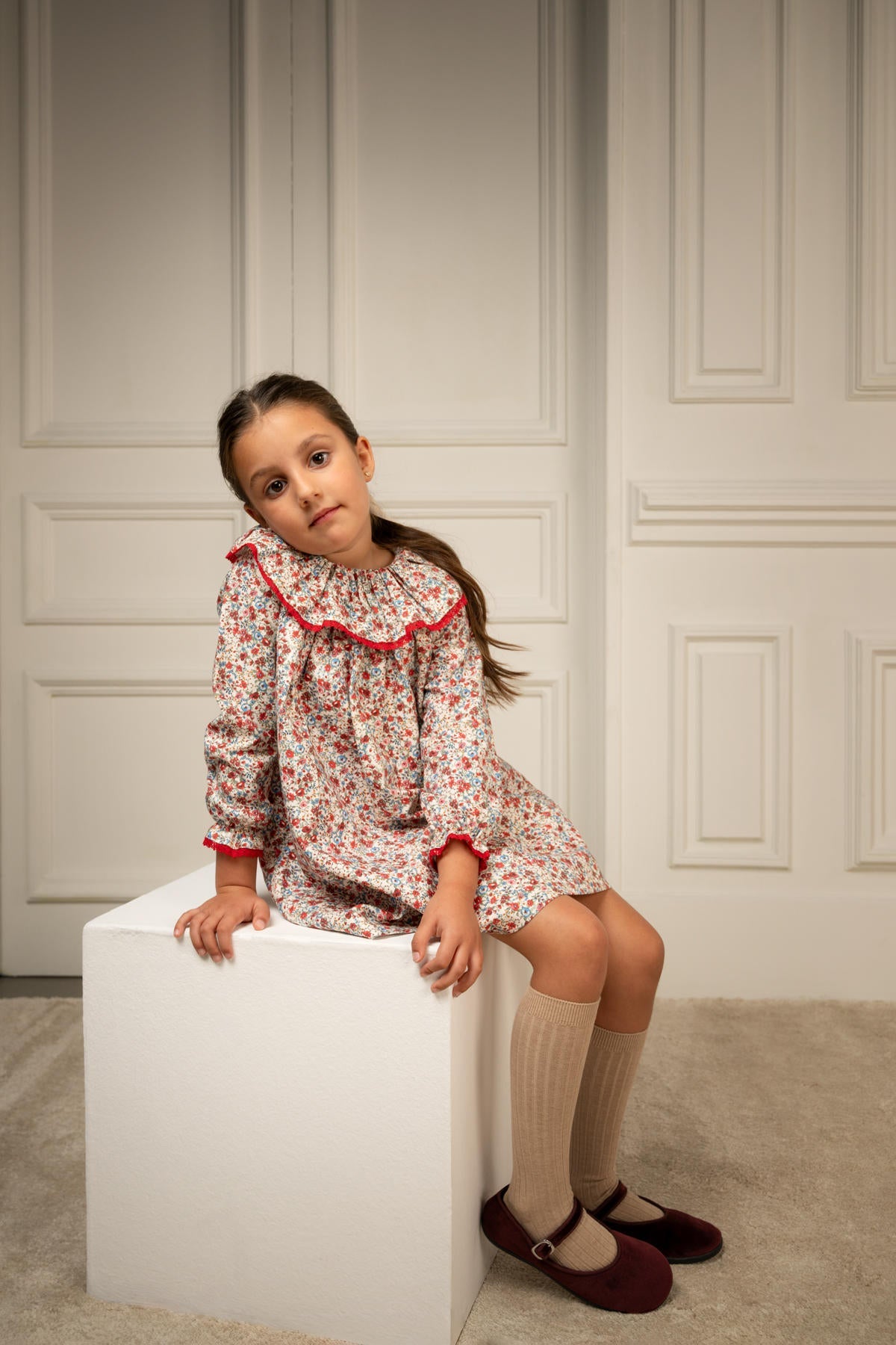 Fabiola Dress in Scarlet Garden