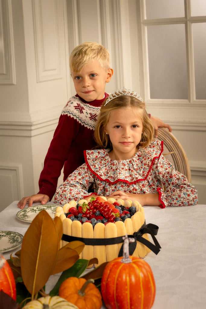 Fabiola Dress in Scarlet Garden