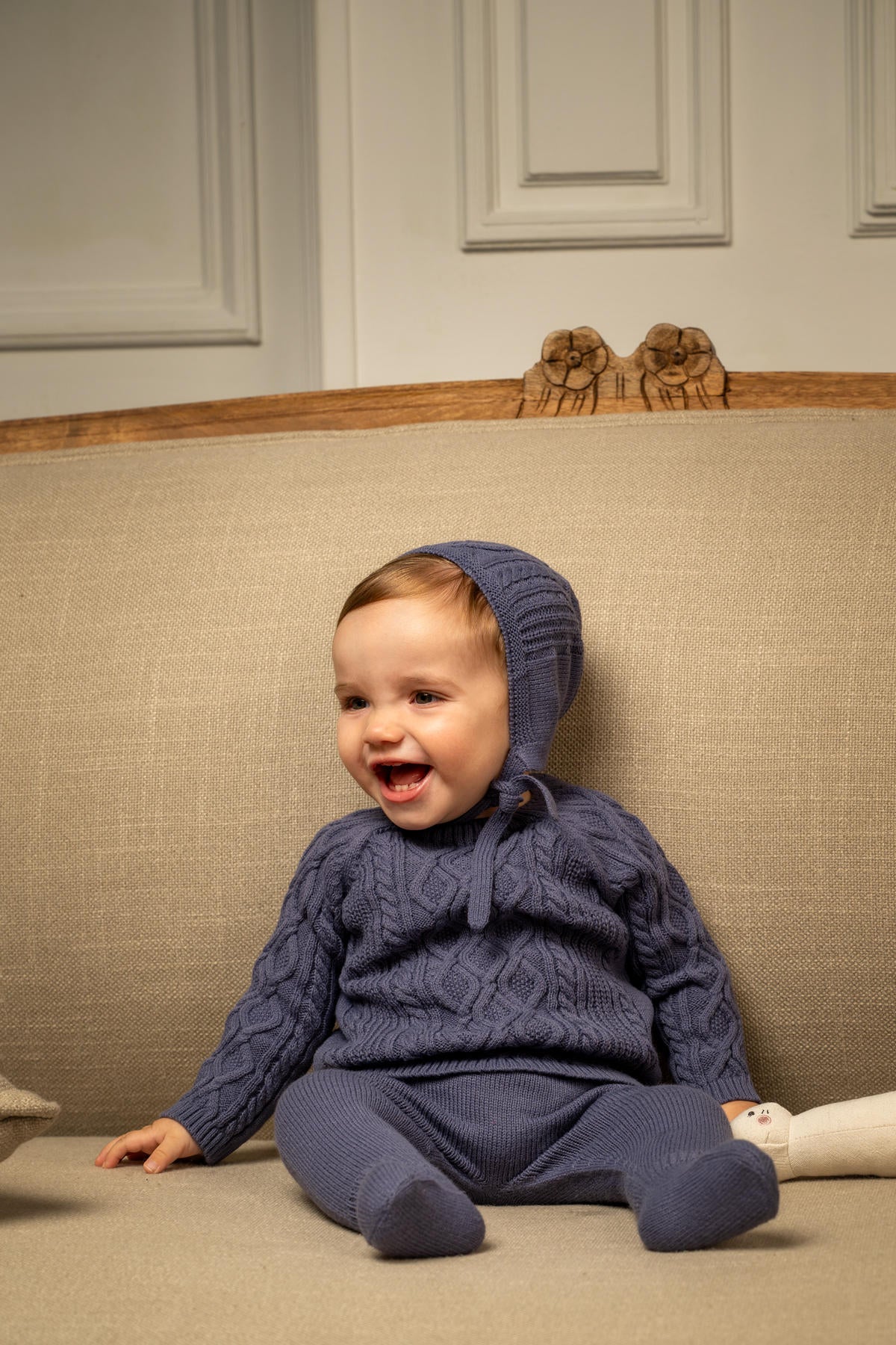 Noa Baby Set in Deep Navy