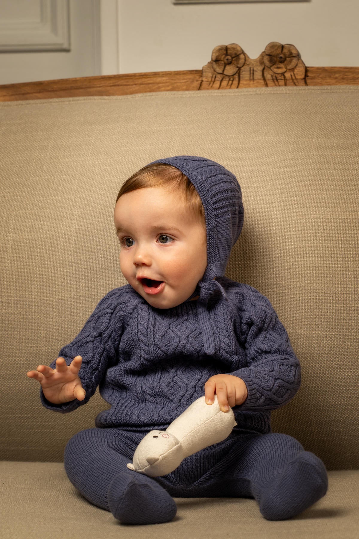 Noa Baby Set in Deep Navy