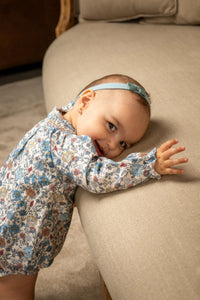 Cynthia Short Dress in Bluebell Garden