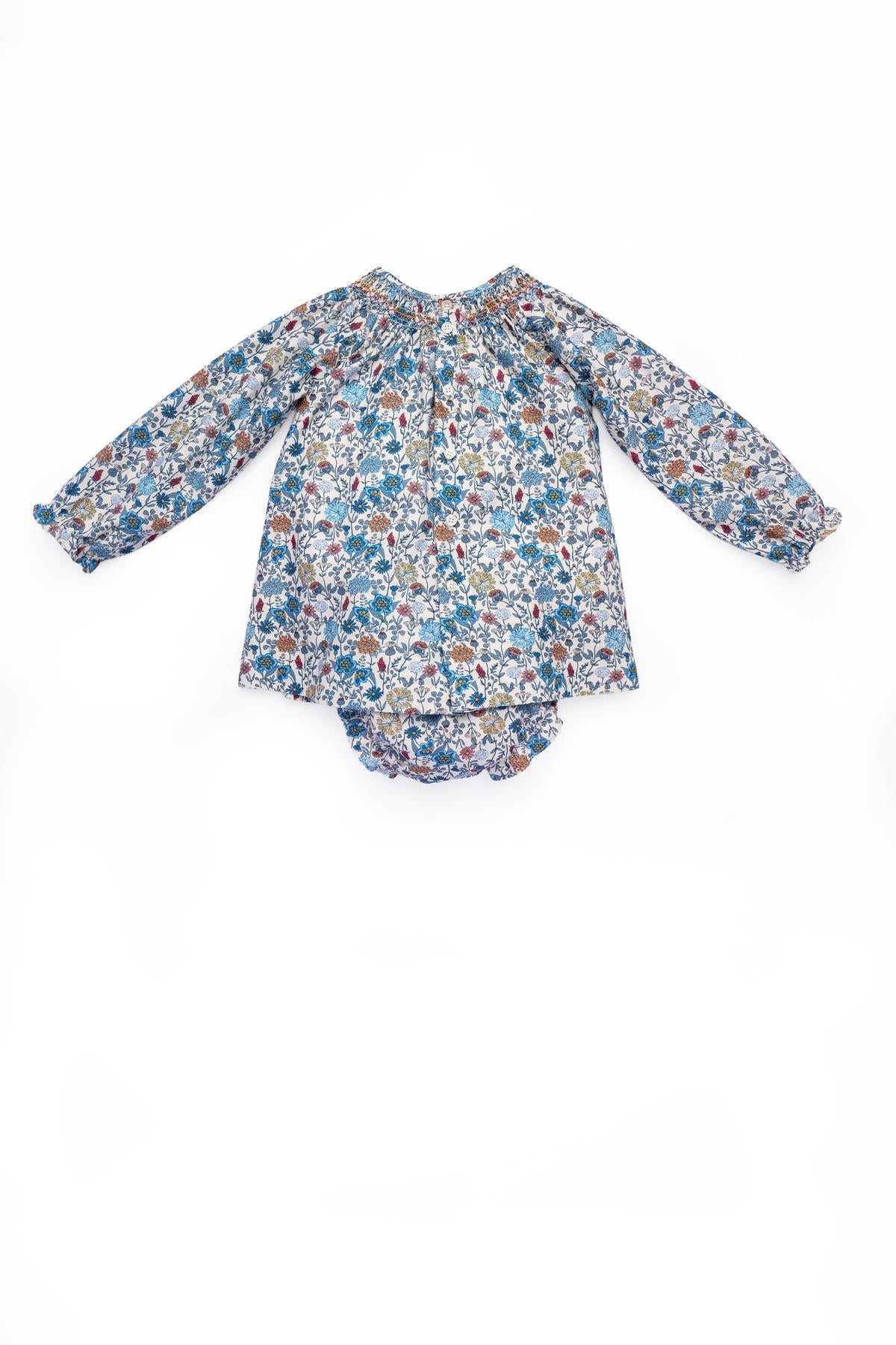 Cynthia Short Dress in Bluebell Garden