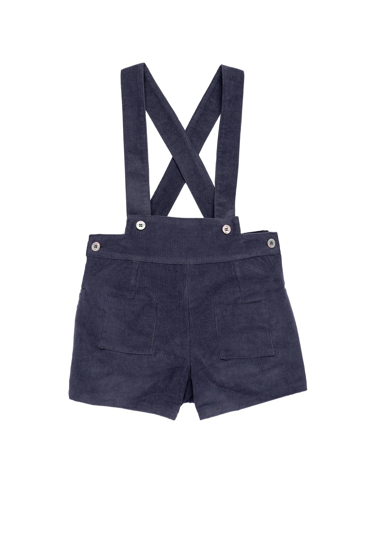 Julian Corduroy Romper in Midnight Blue